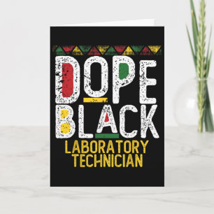 Tarjeta Técnico de laboratorio negro de drogas Lunes de la