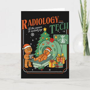 Tarjeta Técnico de Radiología de Navidad Divertido Hombre