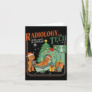 Tarjeta Técnico de Radiología de Navidad Divertido Hombre