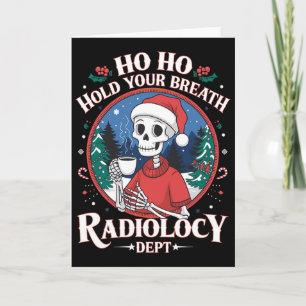 Tarjeta Técnico de Radiología de Navidad Esqueleto Técnico