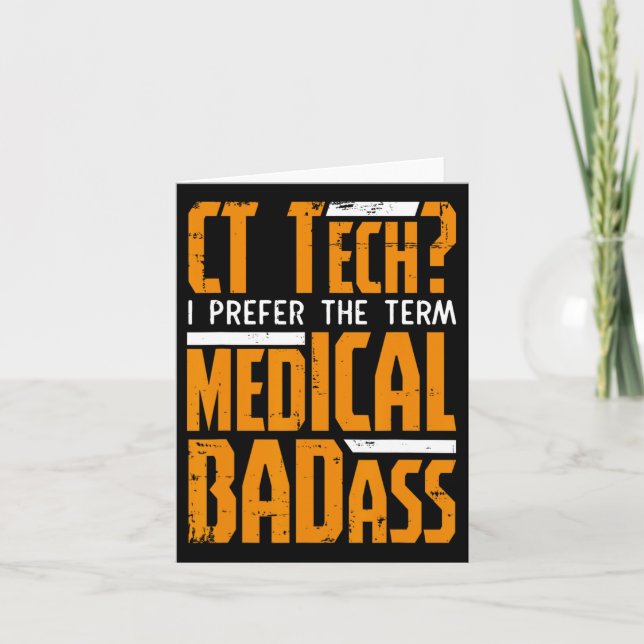 Tarjeta Técnico de TC divertido Radiología TC Escáner de g (Anverso)