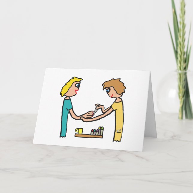 Tarjeta Técnico del salón de bar de uñas (Anverso)