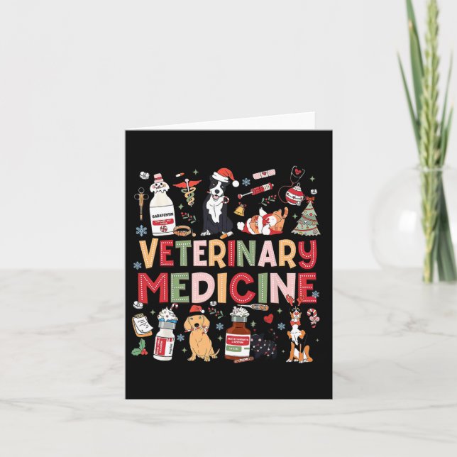 Tarjeta Técnico veterinario de medicina veterinaria retro  (Anverso)