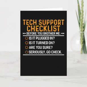 Tarjeta Tecnología de asistencia informática Geek Funny Te