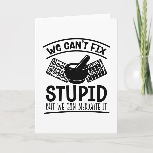 Tarjeta Tecnología de farmacia No podemos arreglar a un es (Anverso)