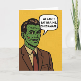 Tarjeta Tecnología de IA Zombie PopCulture