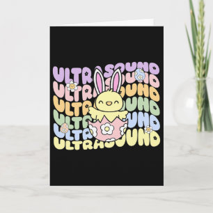 Tarjeta Tecnología de ultrasonido genial conejito pollito