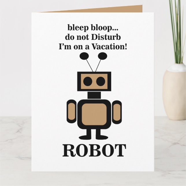 Tarjeta Tecnología Divertida de Robots Robótica (Anverso)