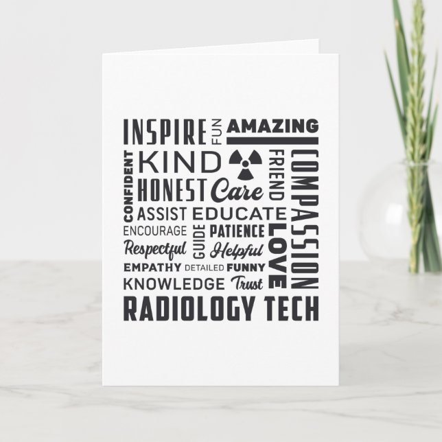 Tarjeta Tecnólogo de Radiología Rad Tech X-Ray Tech (Anverso)