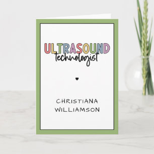 Tarjeta Tecnólogo de ultrasonido de nombre personalizado