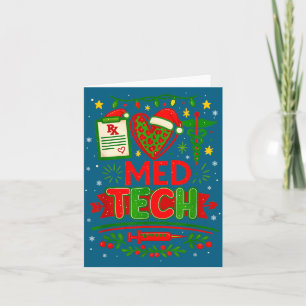 Tarjeta Tecnólogo Médico Navidad Tecnólogo Médico Farmacia