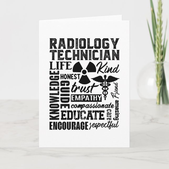 Tarjeta Tecnólogo Rad Tech Xray Radiology Technist (Anverso)