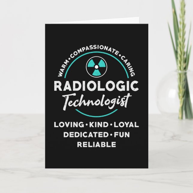 Tarjeta Tecnólogo radiológico de Radiología Xray Tech (Anverso)