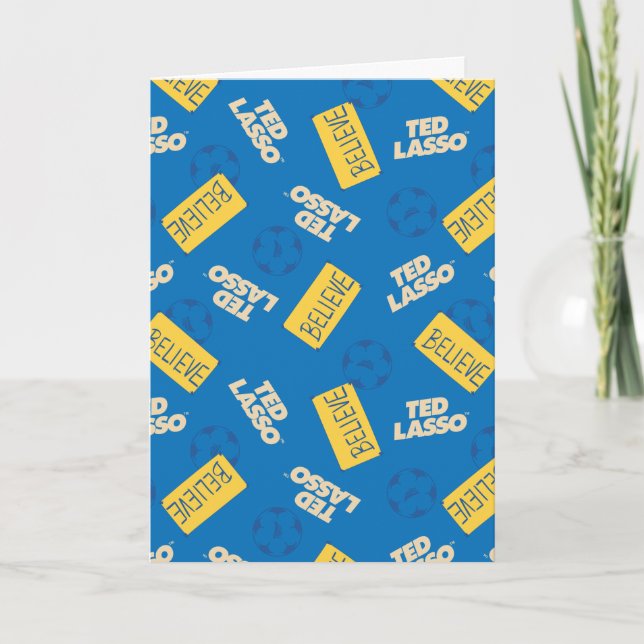 Tarjeta Ted Lasso | Believe Sign and Ball Toss Pattern (Anverso)