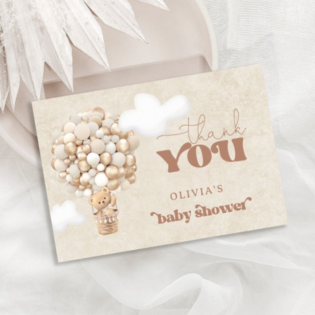 Tarjeta Teddy Bear Balloon Bearly Wait Gracias (Subido por el creador)