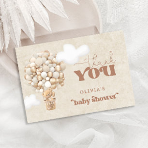 Tarjeta Teddy Bear Balloon Bearly Wait Gracias