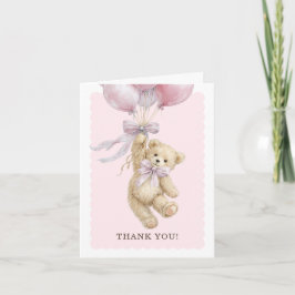 Tarjeta Teddy Bear Balloons Baby Shower Thank You Cards