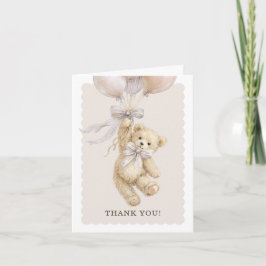 Tarjeta Teddy Bear Balloons Baby Shower Thank You Cards