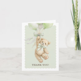 Tarjeta Teddy Bear Balloons Baby Shower Thank You Cards