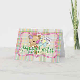 Tarjeta Teddy Bear Feliz Pascua