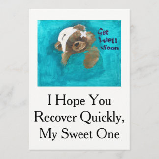 Tarjeta Teddy Bear Get Well Card
