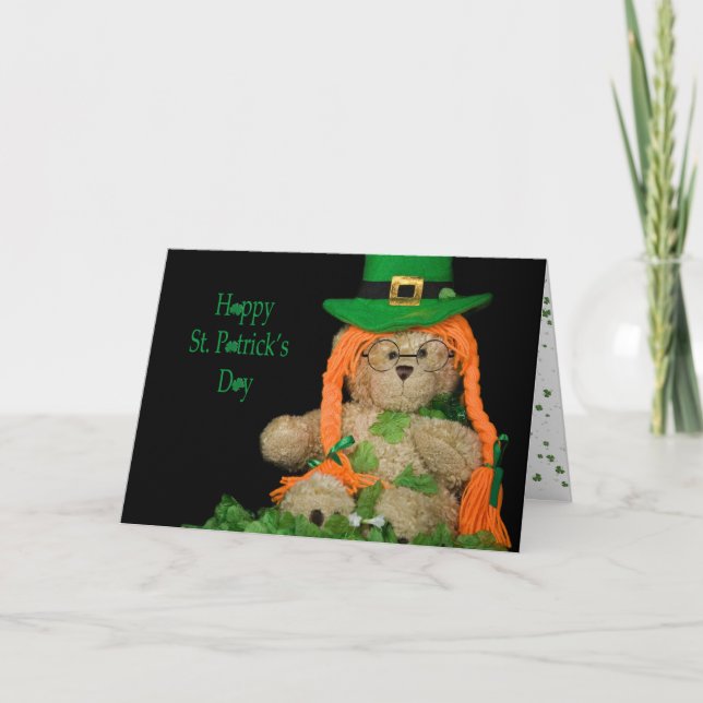 Tarjeta Teddy Bear irlandés (Anverso)