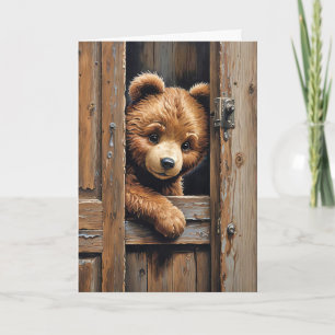 Tarjeta Teddy Bear Pensando En Ti