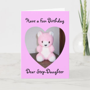Tarjeta Teddy Bear Step Daughter Birday