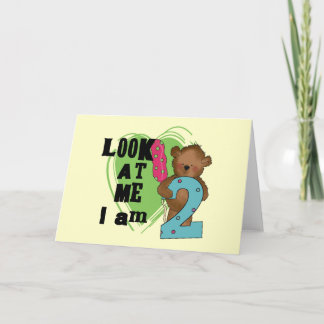 Tarjeta Teddy Bear Tengo 2 camisetas de cumpleaños y regal