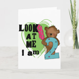 Tarjeta Teddy Bear Tengo 2 camisetas de cumpleaños y regal