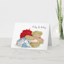 Tarjeta Teddy Bear y Rag Doll se recuperan pronto