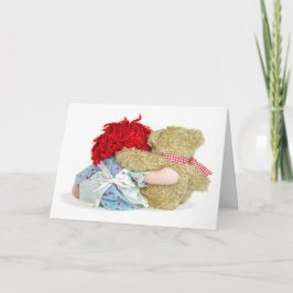 Tarjeta Teddy Bear y Rag Doll se recuperan pronto