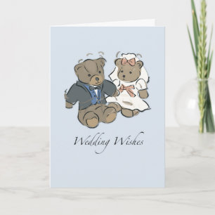 Tarjeta Teddy Bears Boda Felicitaciones Novia y Groo