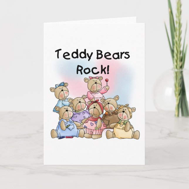 Tarjeta Teddy Bears camisetas de rock y regalos (Anverso)