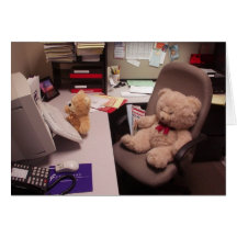 Tarjeta Teddy Bears de difícil trabajo