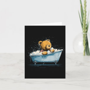 Tarjeta Teddy Increíble en Bañera para Osos y Burbujas