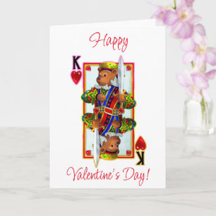 Tarjeta Teddy Oso Rey de Corazones
