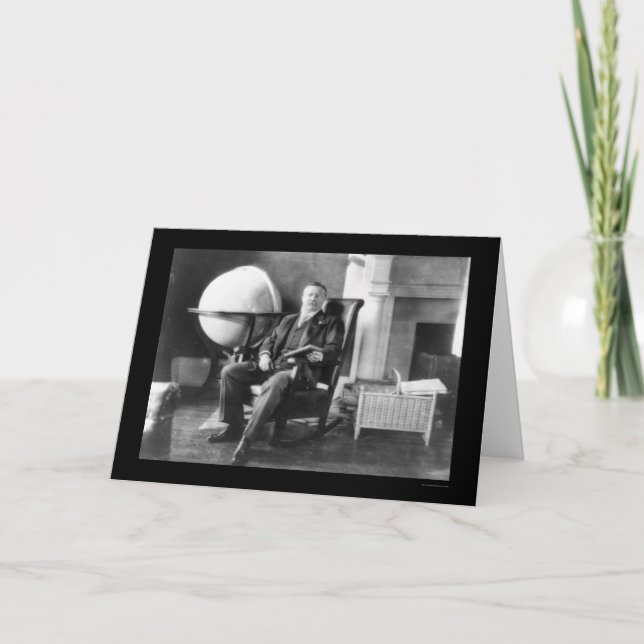 Tarjeta Teddy Roosevelt en el descanso 1908 (Anverso)