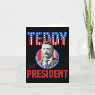 Tarjeta Teddy Roosevelt Para Presidente Bull Moose Theodor