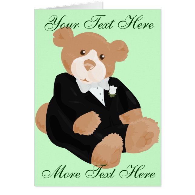 Tarjeta Teddybear Groom (Frente)