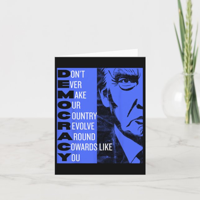 Tarjeta ¡Tee anti Trump pro democracia resiste! P progresi (Anverso)
