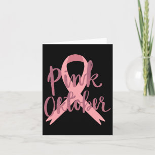 Tarjeta Tee De Concienciación Sobre El Cáncer - En Octubre