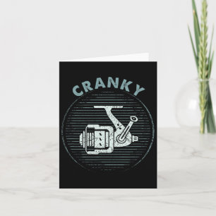 Tarjeta Tee De Pesca Gracioso Para Hombres Cranky