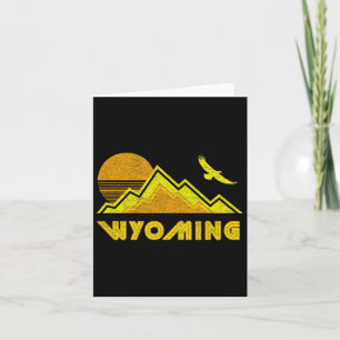 Tarjeta Tee de senderismo con problemas de Retro Wyoming