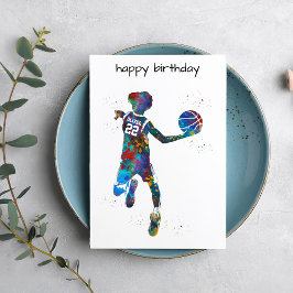 Tarjeta Teen Basketball Player