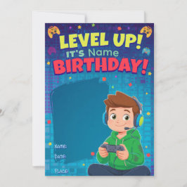Tarjeta Teen Gamer Boy Video Game Player Birthday 