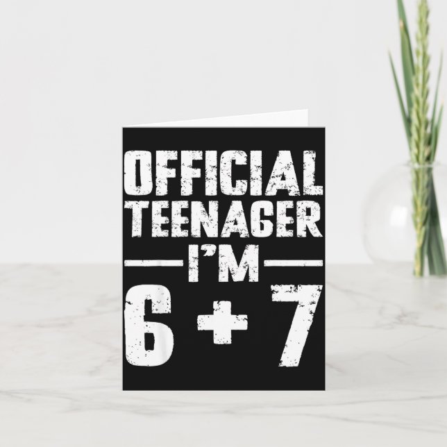 Tarjeta Teenager I'm 13th Birthday 6 7 Meme Six Seven Slan (Anverso)