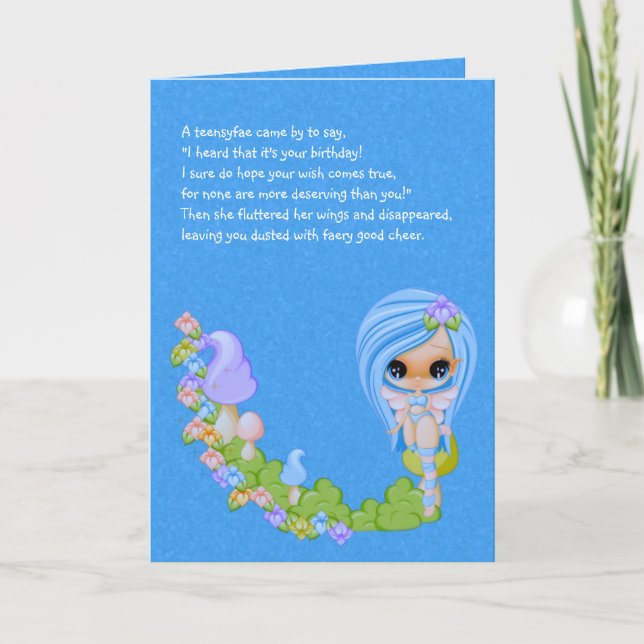 Tarjeta Teensy Fae Cute Faery (Anverso)