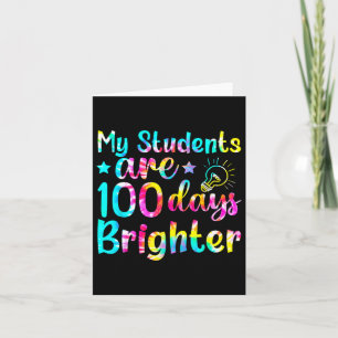 Tarjeta Tejido Mi Alumno Es 100 Días Más Brillante