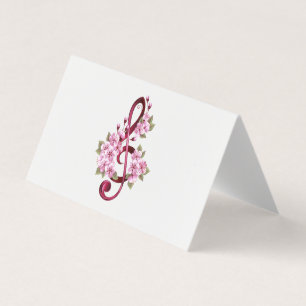 Tarjeta Tejidos musicales notas de colores con flores de S